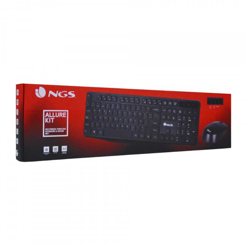 Ensemble Souris et Clavier Multimédia 2.4 GHz sans Fil Français AZERTY - NGS - Noir — NGS · Smarty Paris 18e